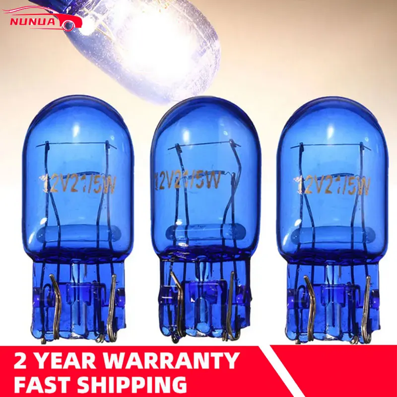 1/2/4ks auto halogénové zameriavacie lampa T20 7443 1891 W21/5W Super White T20 Natural Blue Glass W3x16Q STOP SLOŽNÉ BRRZE AUTO LAMP