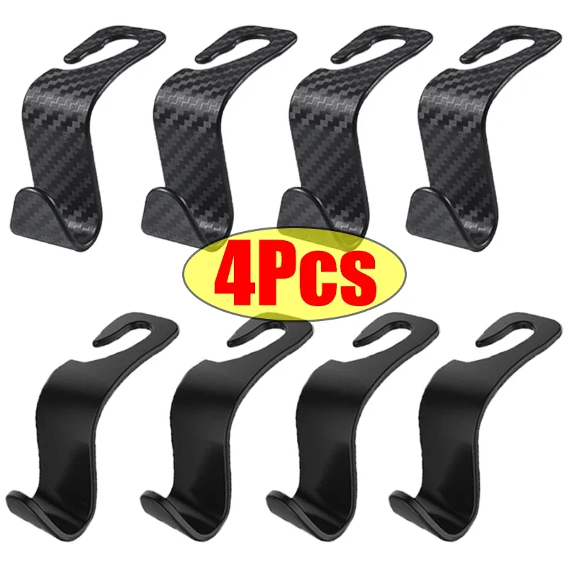 1/2/4ks Univerzálne čierne autosedačky hlavy hlavy Hook Storage Hanger Hanger