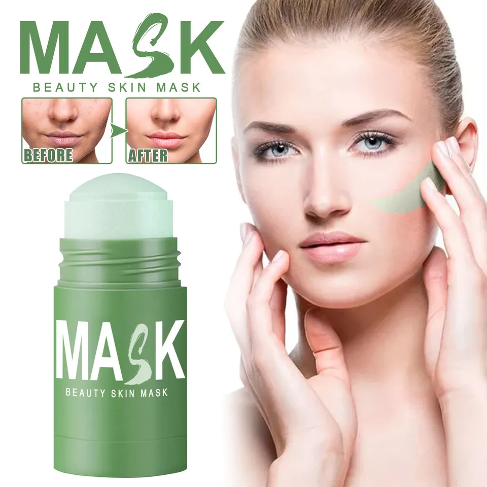 1/2/5ks 2024 Nový zelený čaj Purifikation Stick Mask Ovládanie oleja a akné baklažán