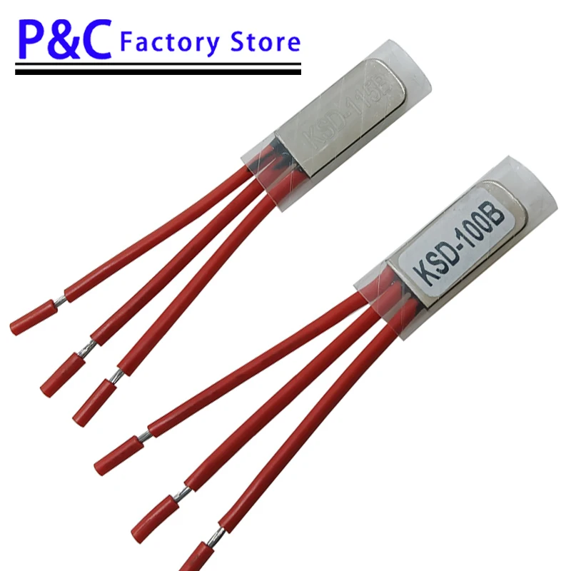 1/2/5ks KSD9700 80 85 90 95 100-150degrees Trojfázový motorový tepelný chránič teploty Termostat Termostat 3000W 380V