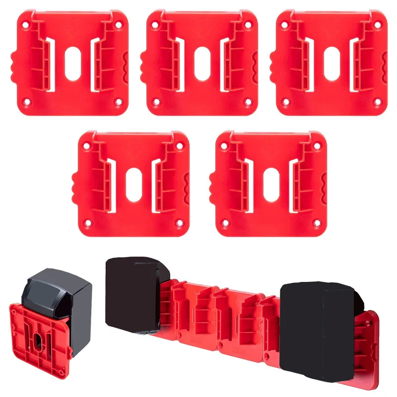 1/2/5ks na skladovací stojan na držiak batérie pre Milwaukee 14.4V 18V Li-Ion Battery Wall Donk Battery Dock Pre Workbench Display Poličky