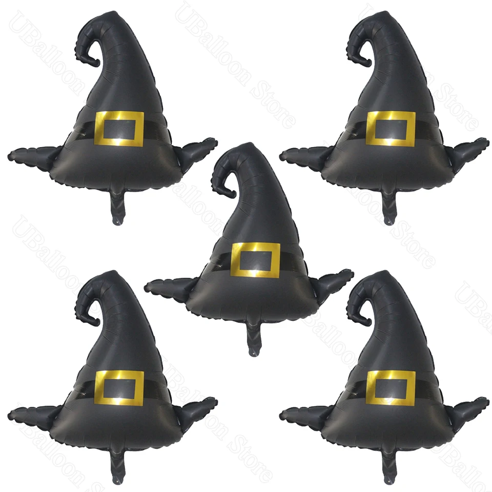 1/2/5ks čarodejnícke klobúky Fóliové balóny hliníkový hélium veľké Halloween čierne čarodejnícke klobúky Balóny na narodeniny Halloween dekorácia 2024
