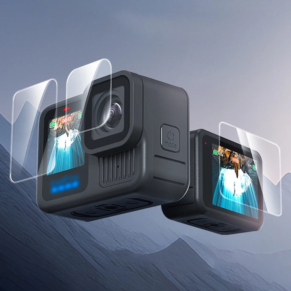 1/2 ks temperované sklenené filmy Clear Ultra-HD Temperované sklenené ochranné fólie 9H Tvrdosť, ktorá je odolná voči výbuchu pre GoPro Hero 13 Camera