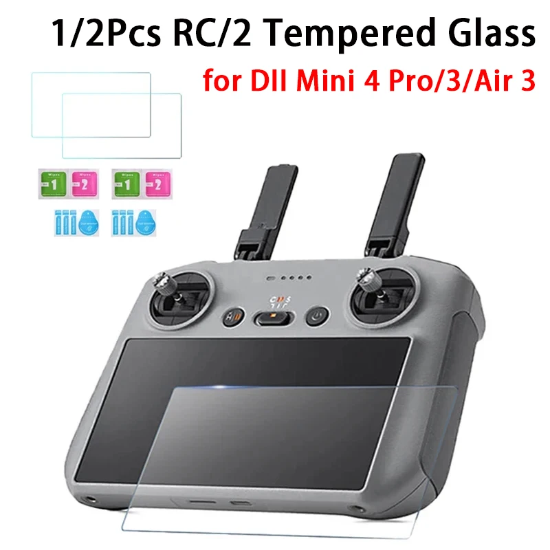 1/2 ks temperované sklo pre DJI Air 3/Mini 3 Pro Dron HD Scratch Proof 9H Super Hardness RC/RC 2 pre DJI MINI 4 Pro Adsessory