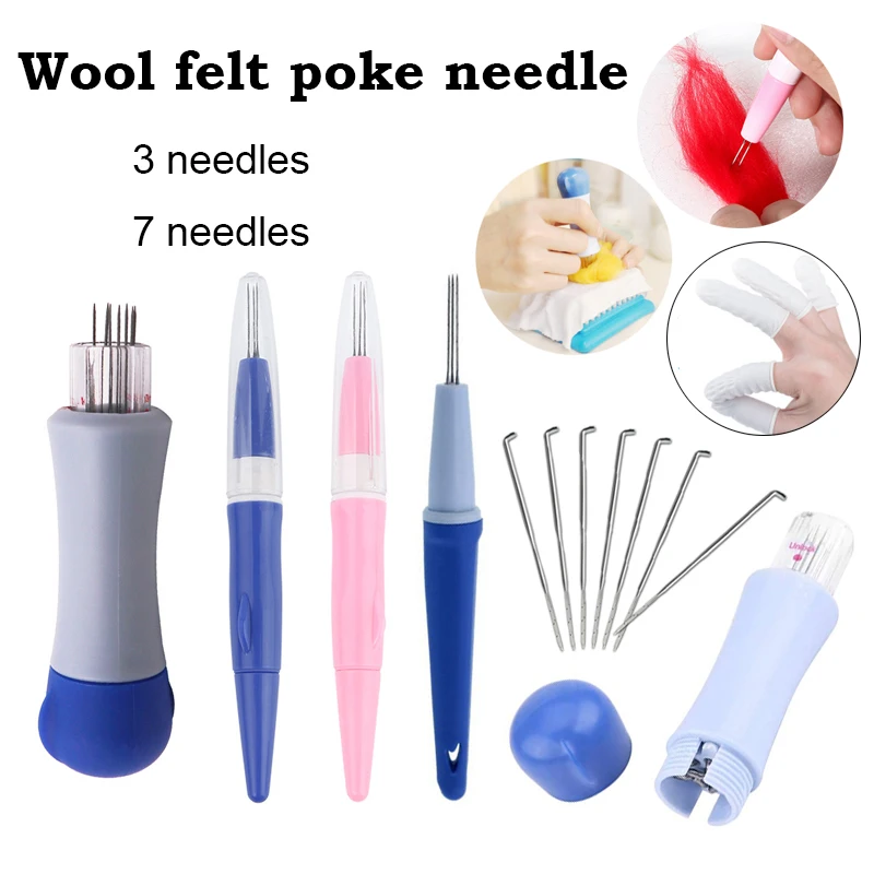 1/2 ks vlna Plstená 3/7 ihla Peke Set DIY Nástroj na ihlu Punch Driem
