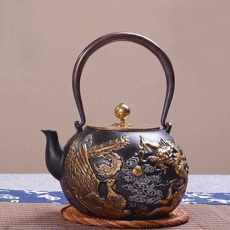 1,2 l liatinová kanvica japonský železný čaj, hrniec Copper Calemmanship Tea Splnky pre priateľov milovníkov čaju Darček