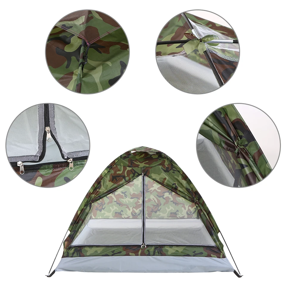 1/2 osoby kemping stan ultralight Castflage Garden Shield Shield Outdoor Durisk Ultrafialovo odolný