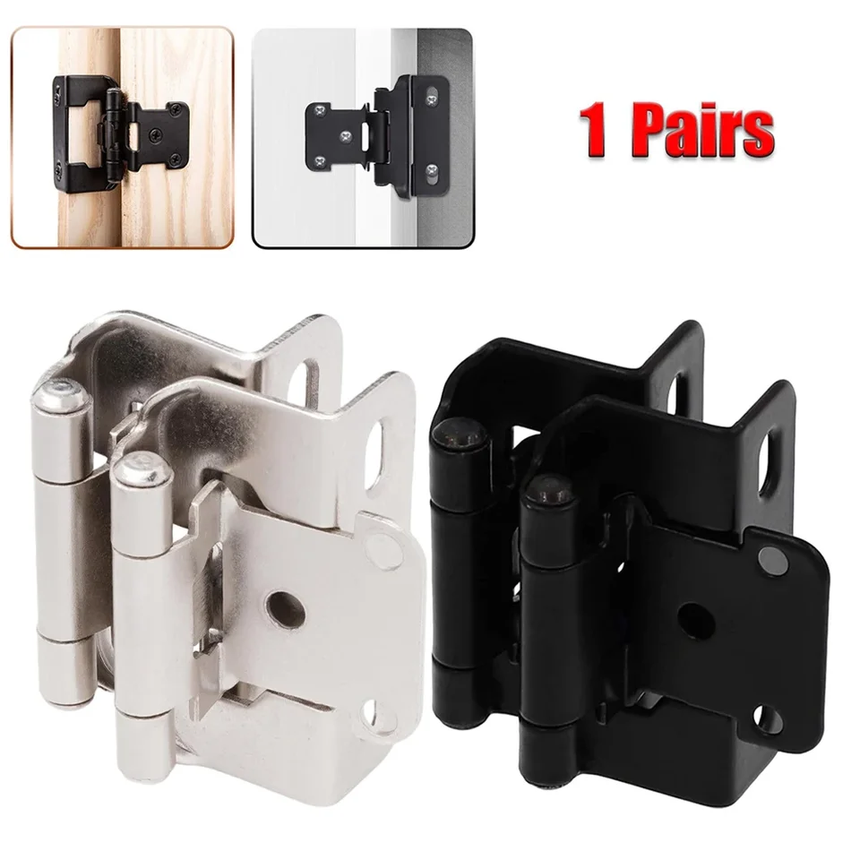 1/2 palca Self Uzatvára jarný záves kuchynskej skrinky Hinges Hardware Hardware napoly zakrytie krytu tanier Self -zatváranie pántov