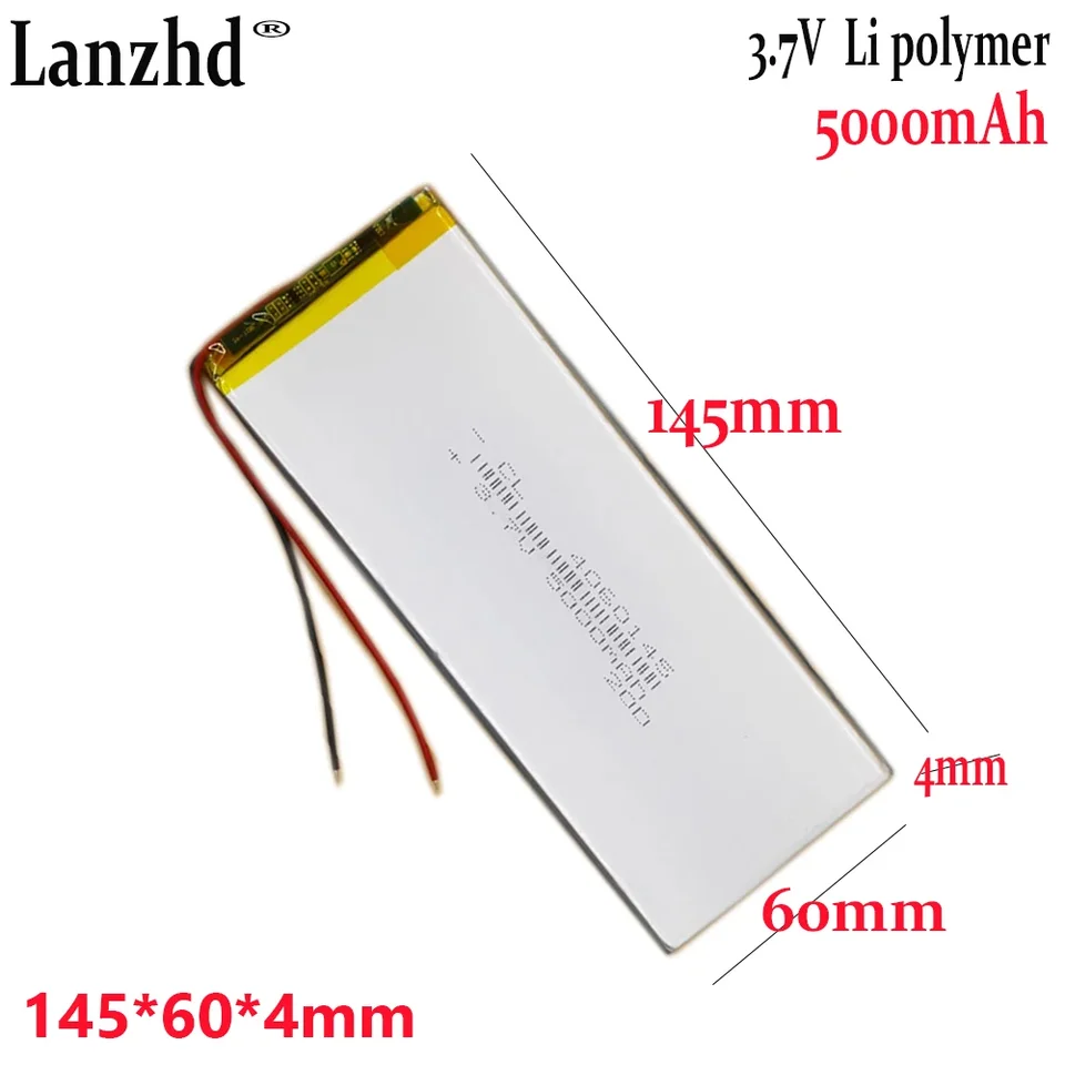 1-20ks 4060145 Li Polymer Universal Vstavaná batériová bunka 3,7 V 5000 mAh pre monitorovacie zariadenie na konzolu Tablet Computer Console Monitoring