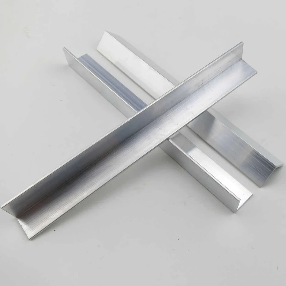 1-20ks Angle Hliníkový hliník L dlhý hliníkový zliatinový materiál DIY Model Rám automobilu Vytváranie doplnkov spracovania Dĺžka 150-200 mm