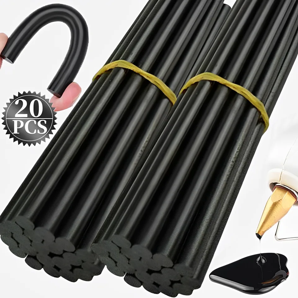 1/20ks Car Hot Glue Glue Stick Black Hot Telt Lepid Let Let Gun Silikone pre horúcu pištoľ 7 mm /11 mm pre kuchynské kohútiky Kúpeľňové predmety