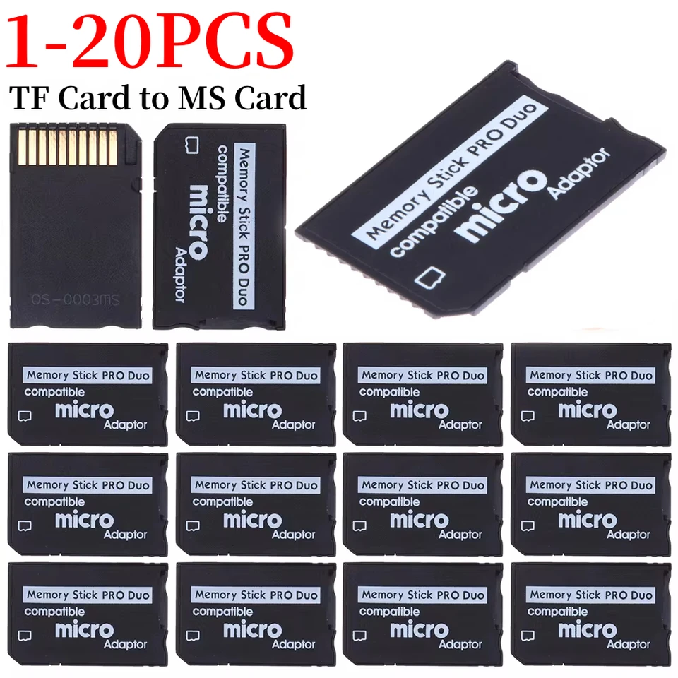 1-20ks podporná pamäťová karta adaptér SD karta na pamäťový adaptér pre pamäť pre kartu PSP SD 1 MB-128GB Memory Stick Pro Duo