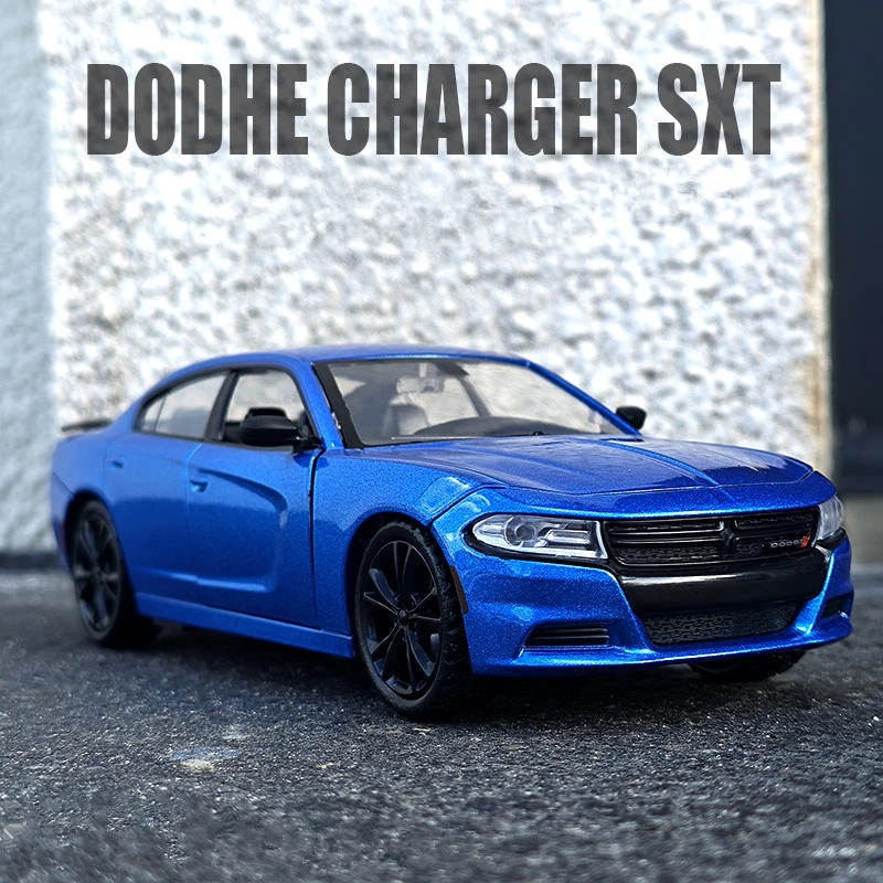 1:24 2023 Dodge Charger SXT zliatiny Model športových automobilov Diecasts Metal svalové vozidlá auto Vysoko simulačná zbierka Darčeky pre deti