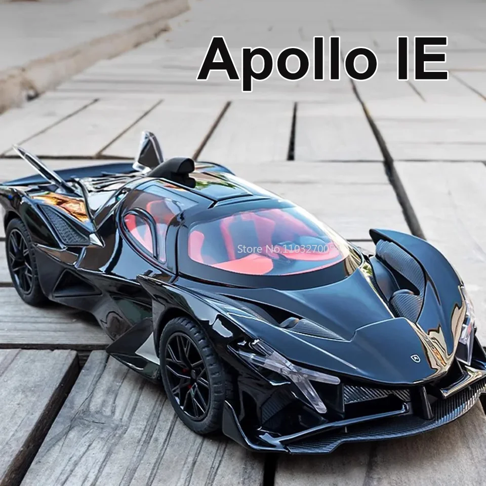 1/24 Apollo IE zliatiny Model automobilu Super Športové auto hračky Simulácia odliatok a hračky Dekorácie pre deti chlapcov vianočné darčeky