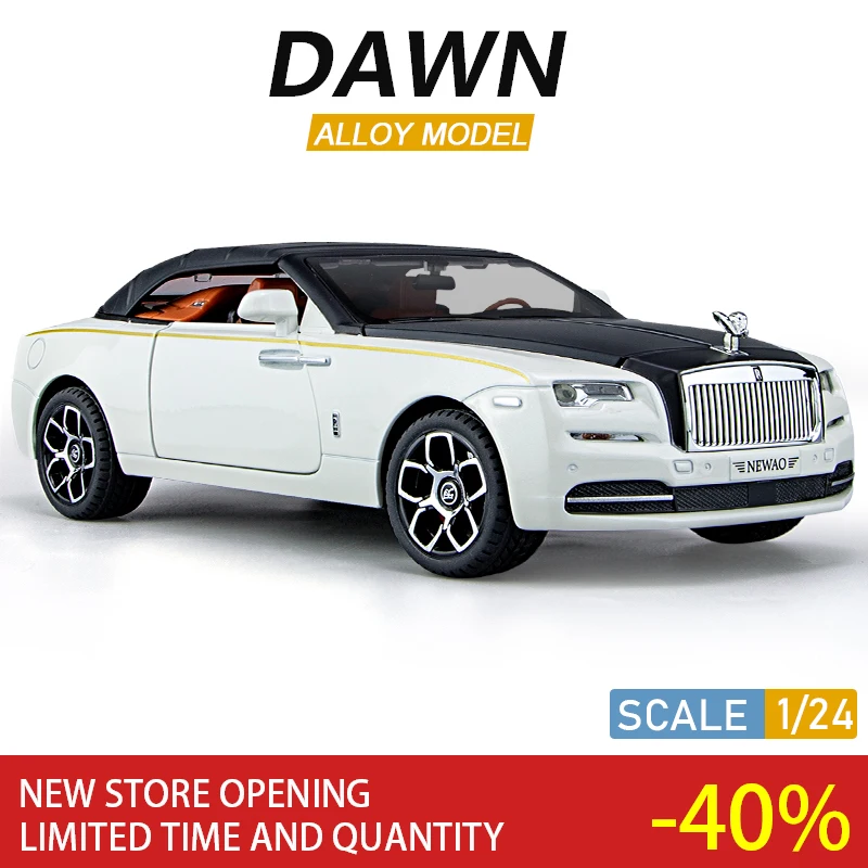 1:24 Dawn zliatiny luxusné dielie kovové kovové modely auta hračky Boy Vozidlá Hot Wheels Zvuk ľahké detské darčeky rýchlo a zúrivý jeden kus