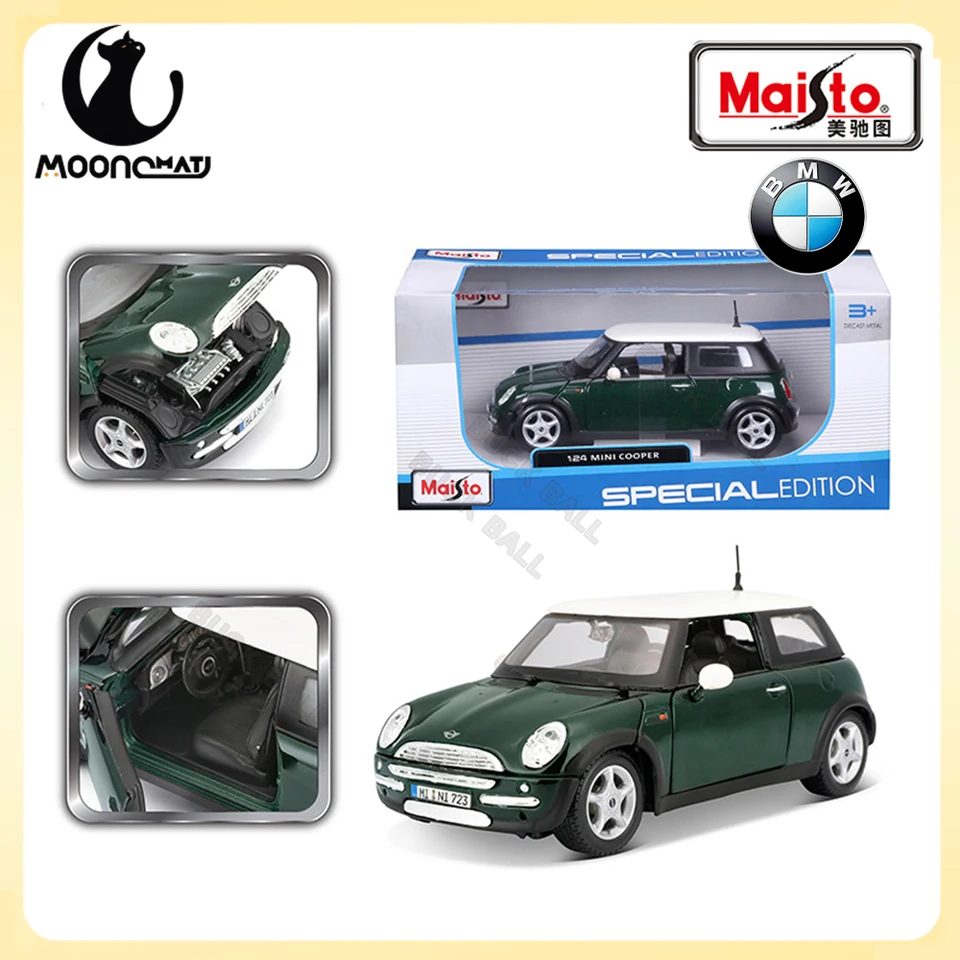 1:24 Maisto BWM Mini Cooper model BWM zliatiny zliatiny Cast Cast Sports Car Collection Luxusné vozidlo Ozdobia priateľ narodeniny darček