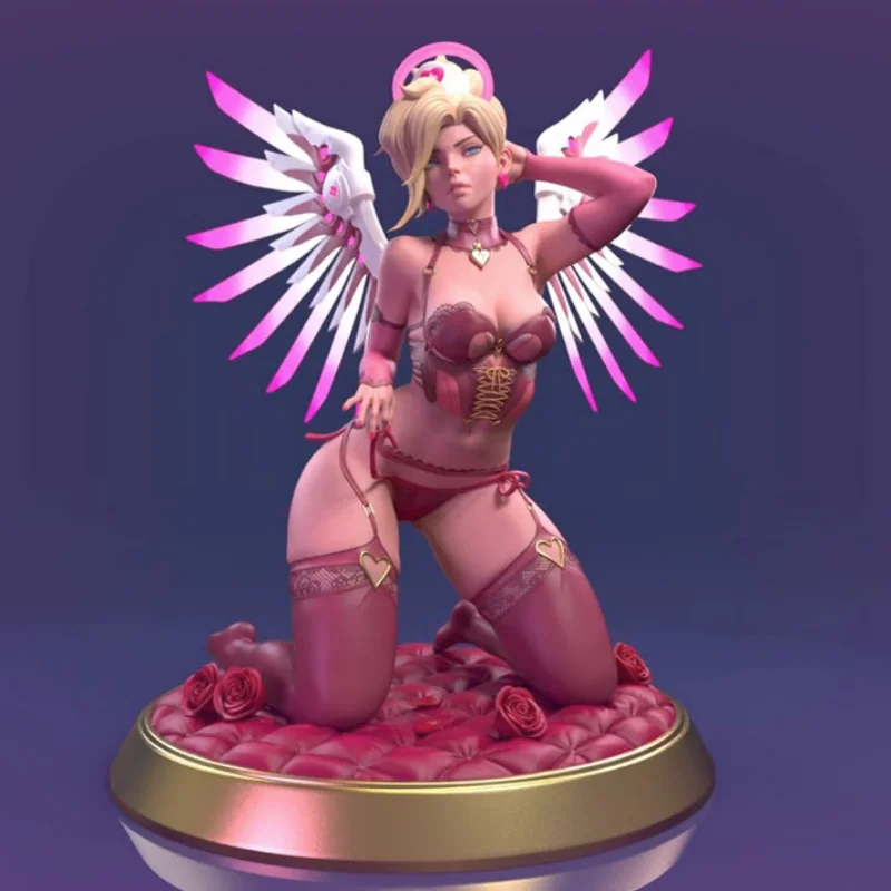 1/24 Scale Diecast Anime Anime Resin postava Model Súprava Pink Mercy Miniature GK Diorama Unsembled and Nenainted Garage Kit Hračky
