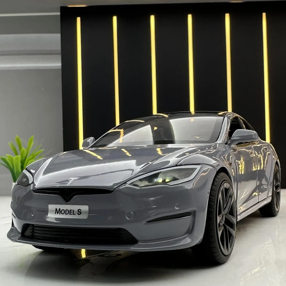1:24 Tesla Model S Miniatures Simulations zliatiny zliatiny Model kov Diecast Model automobil Sound & Light Car Hračky pre deti Darčeky pre priateľa C270