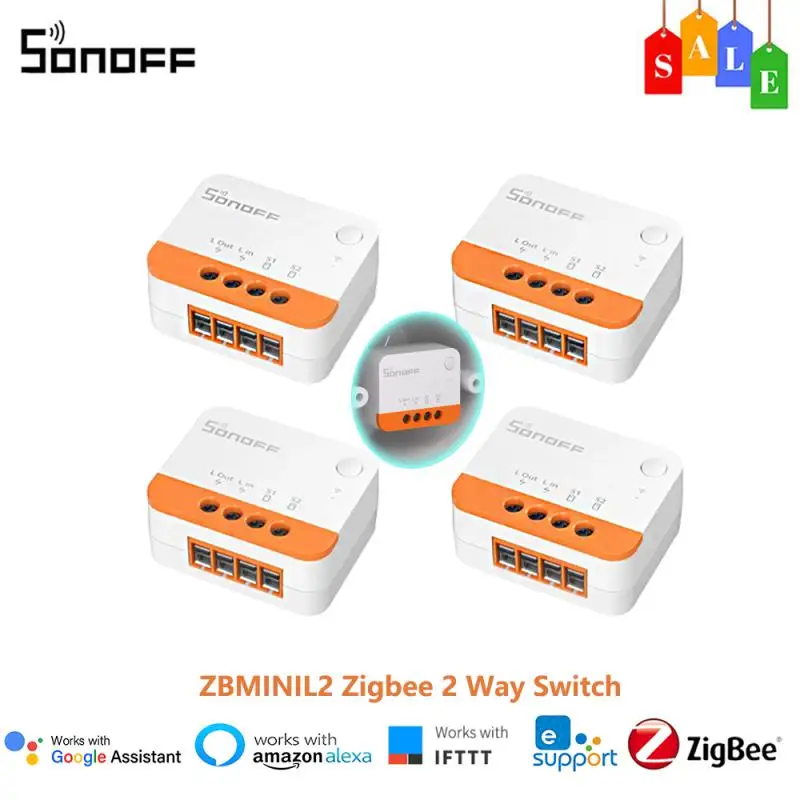 1-25ks Sonoff Zbmini-L2 Zigbee DIY DIY SMART SMART SMART HOME WIRELESS 2 WAY MODULE prepínač EWELINK APP PRÁCA S Alexa Google HOME