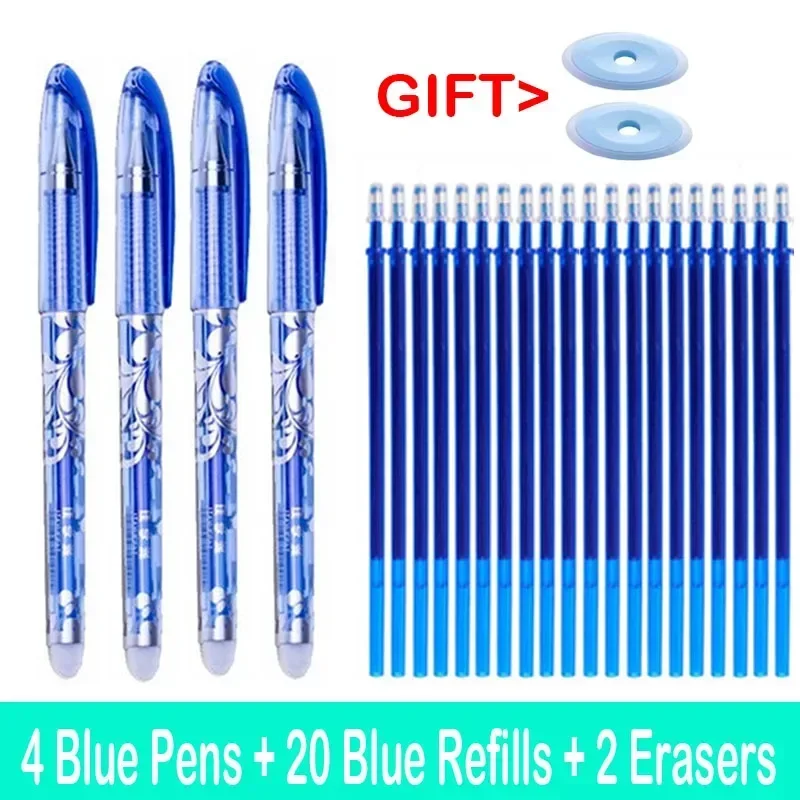 1/26 ks/set kawaii Erasable Pens Gélové pero nepremokavé gélové gélové atramentové písacie potreby School Dodávky pre notebook Office Student
