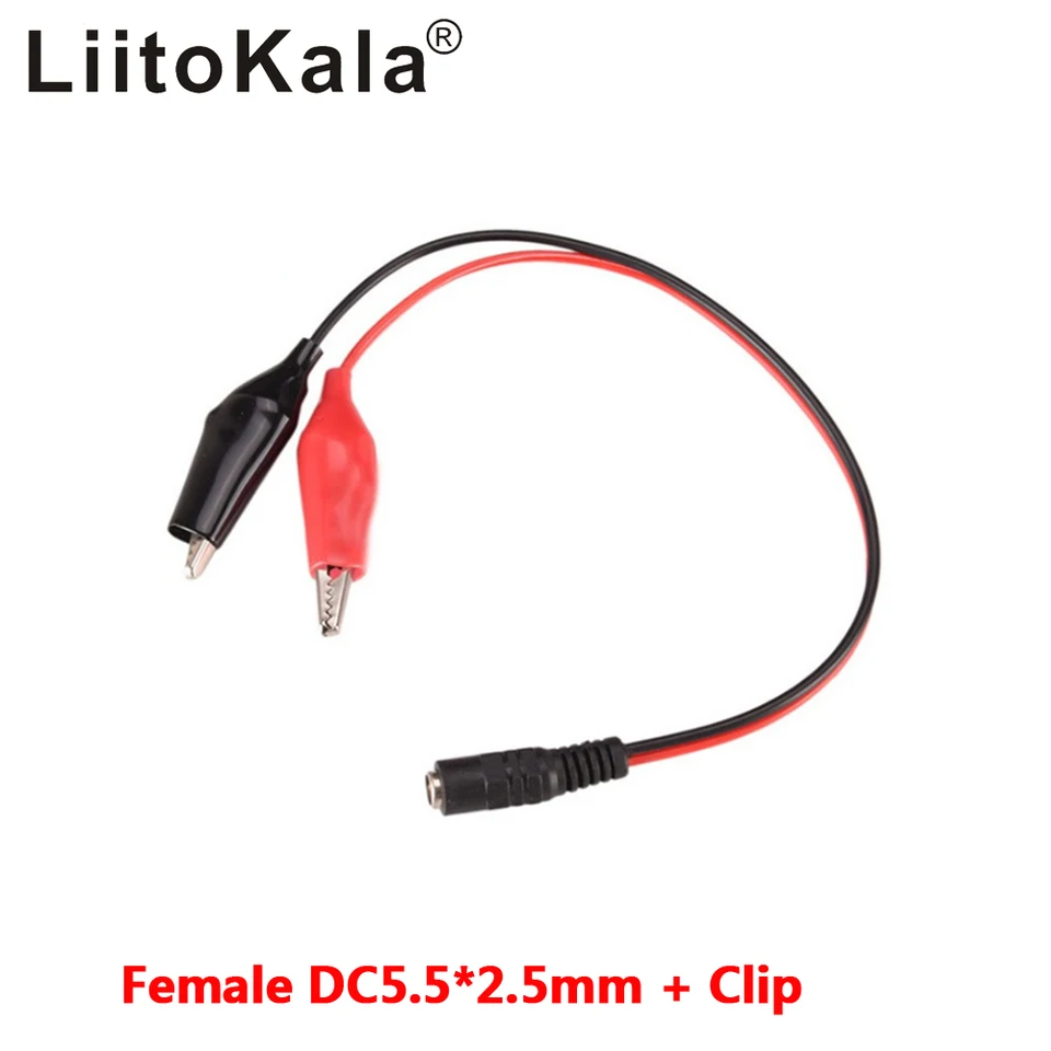 1/2ks 2 spona aligátora na 1 adaptér konektora napájacieho konektora jednosmerného prúdu 25 cm DC 5,5*2,1 mm sponky Krokodílové ovládače