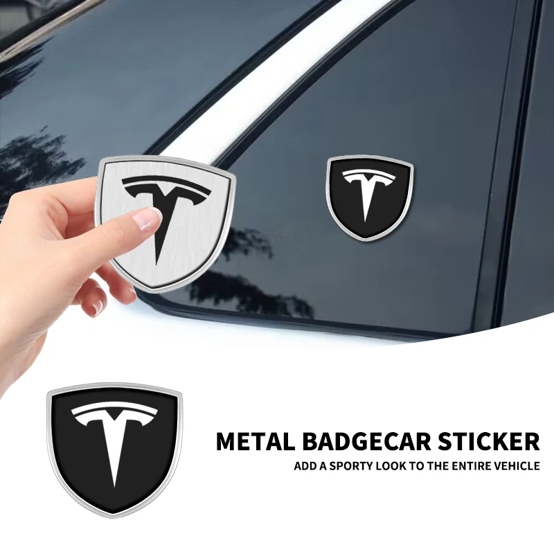 1/2ks 3D kovový štít znak auta Body Body odznaky pre Tesla Model 3 YSX 2021 Roadster Cybertruck Jugate