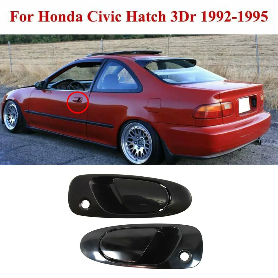 1/2ks auta predné dvere rukoväť Vonkajšie kľučky dverí 72140-SR3-013 72180-SR3-013 pre Honda Civic 92-95 EG6 EG4 EJ1 EG9 EG9 EG8 92-95