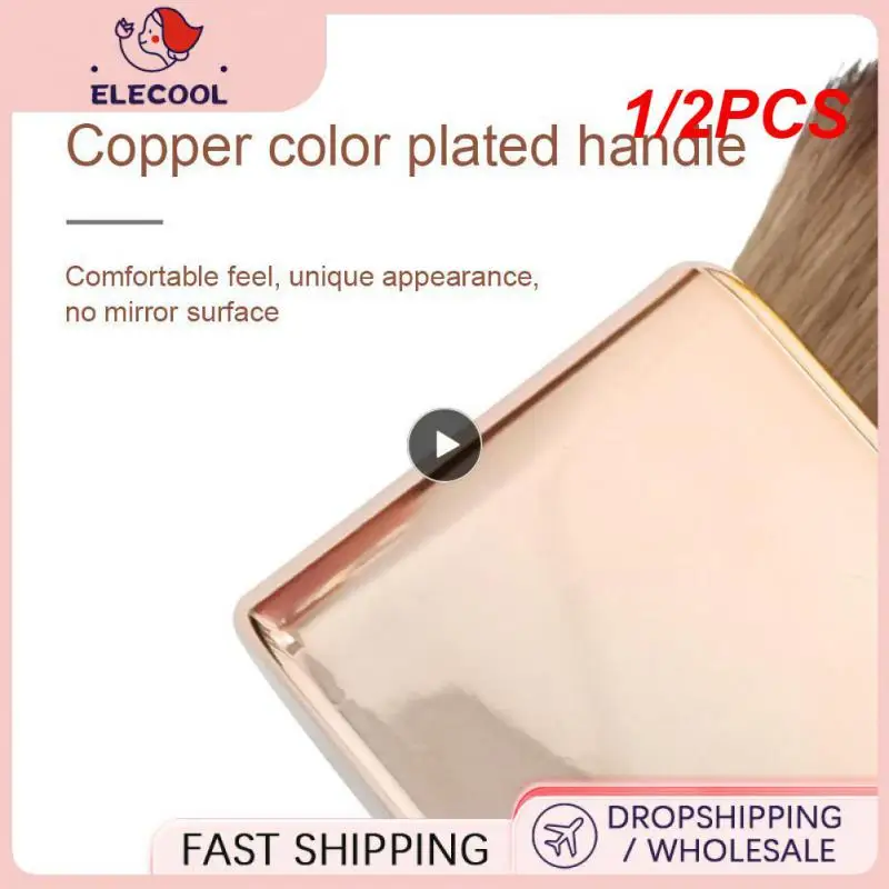 1/2ks BB Cream Brush Soft Brush Brush Rose Gold Rukoväť kefy Nadácia Nadácie Kosmetika Kozmetika Kosmetika Brush Brush