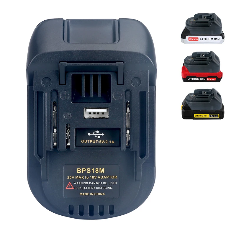 1/2ks BPS18M Adaptor prevodník pre Black & Decker/pre vrátnikový kábel/pre Stanley 20V prevedený na Makita 18V Li-Ion Battery