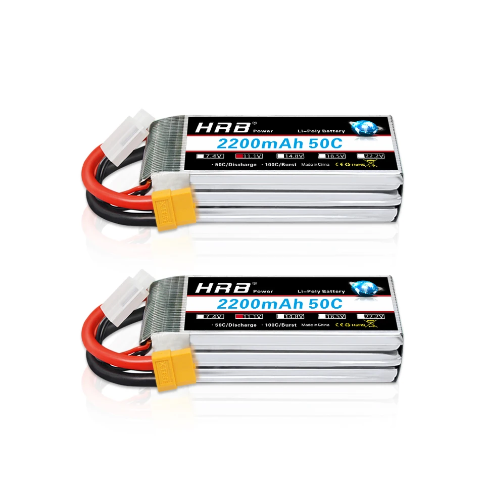 1/2ks HRB 3S LiPo batéria 11,1V 2200 mAh 50c pre vozidlo s dekanom s konektorom DEANS SLOC X60 pre lietadlo s vrtuľníkom RC CAR CAR