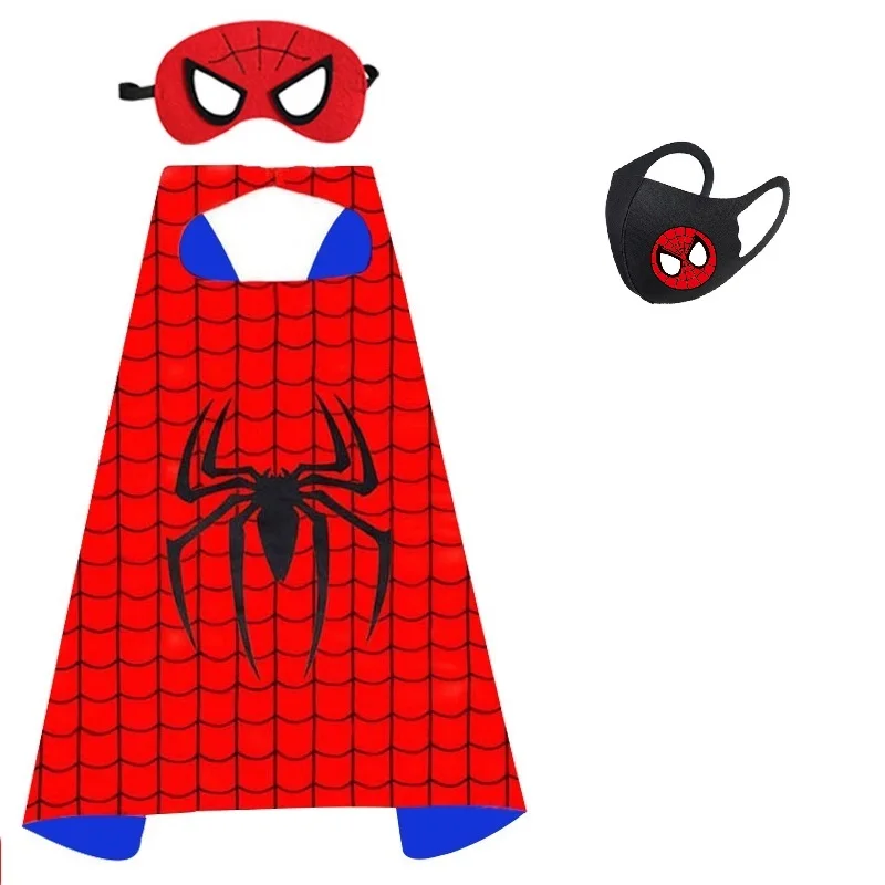 1/2ks Kids Spiderman/Hulk/Iron Man/Captain America Cloak Cosplay kostým Boy Girl Halloween/Carnival Avengers Cloak/Mask Party