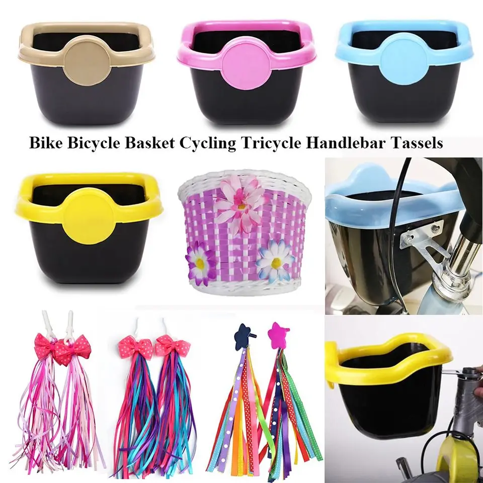 1/2ks Kids Tricy Rundes Streamers TASSEL BIKE BOSKET Bicykel Ridičky na riadidlá