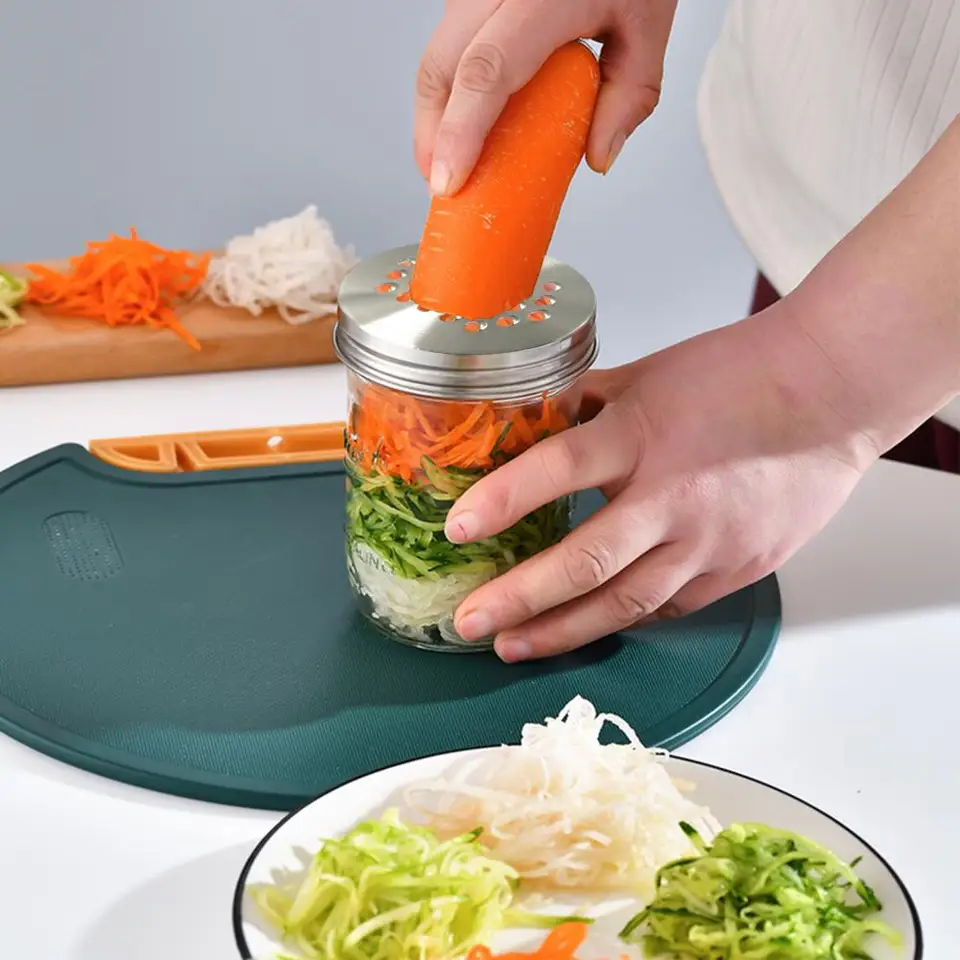 1/2ks Mason Jar Grater veko pre pravidelnú ústa