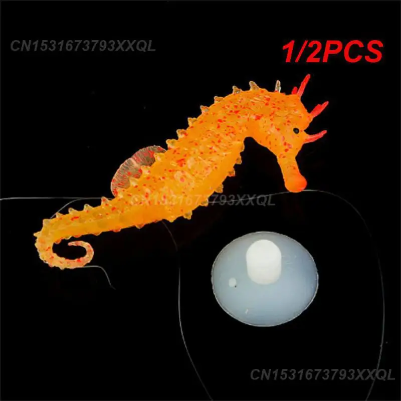 1/2ks morský koň noc Luminous Creative Tank Dekorácia akvárium dekorácie umelé hippocampus žiarenie v tme