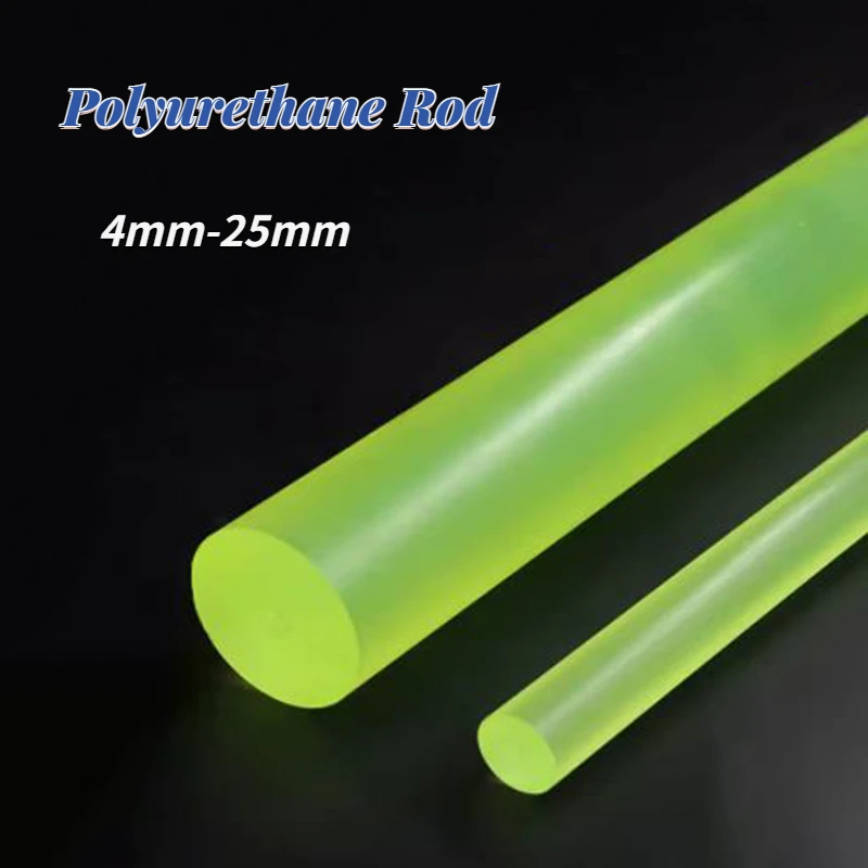 1/2ks Polyuretánska prútová krava Elastic Gumber Uni Glue Pu Gum Guand Round Bar Self-Defense Tod prútov Priemer 4 mm-25 mm