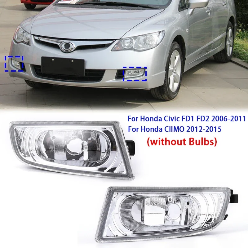 1/2ks predné hmlové svetlá automobilu pre Honda Civic FD1 FD2 2006-2011 CIIMO 2012-2015 (bez žiaroviek)