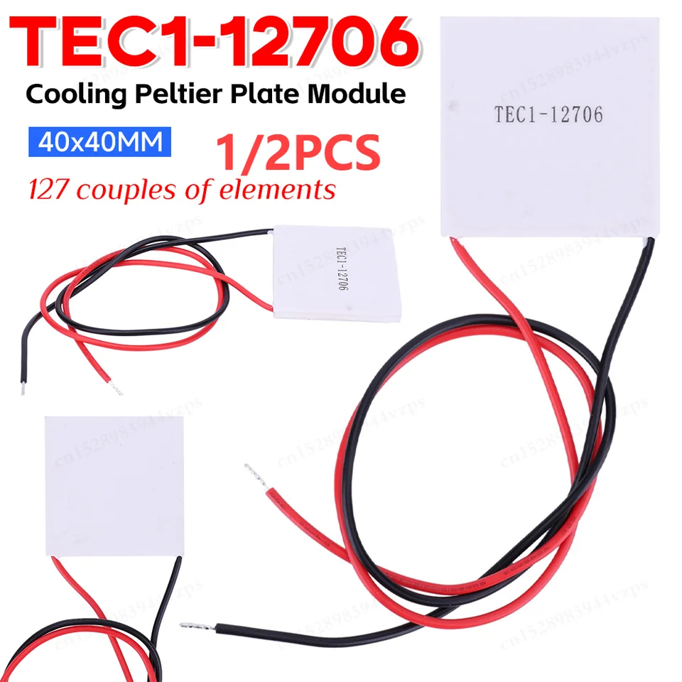 1/2ks TEC1-12706 Thermoelectric Cooler Thermoelectric Peltier 12V 5.8A Elemente Modul DIY Elektronika pre výrobu energie