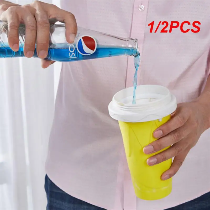 1/2ks ZK20 Podporné dropship smoothies šálka domáci kokteil s koktailom s koktailom s koktailom rýchleho chladenia šálky zmrzliny na zmrzlinu Slushy Maker