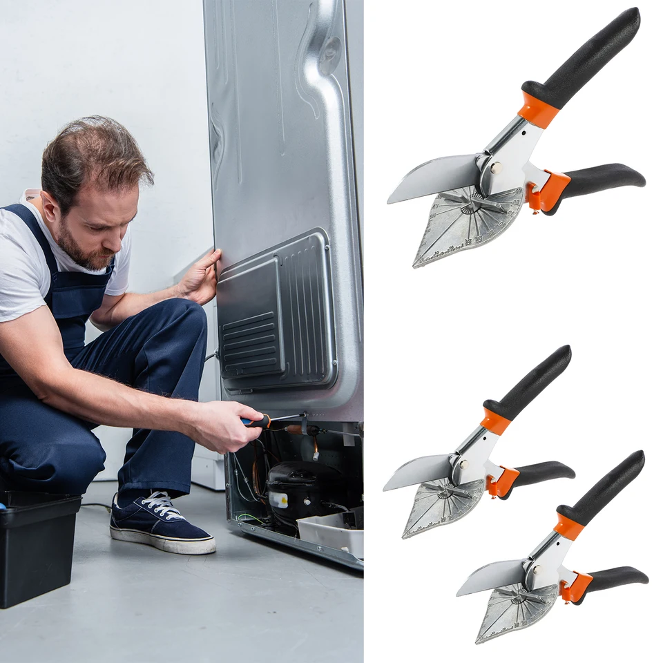 1/2ksové nožnice 45 až 135 ° Multitoolové ručné náradie prenosné prenosné viac uhlové pokosové fréza pre uhlové rezanie dreva PVC