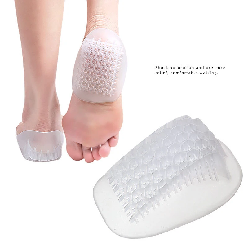 1/2Pair Arch Support Foot Care Cushion Podložka Polovica yardov výška stôp Zvýšenie Silikónové gélové vložky vložky na zdvíhanie päty