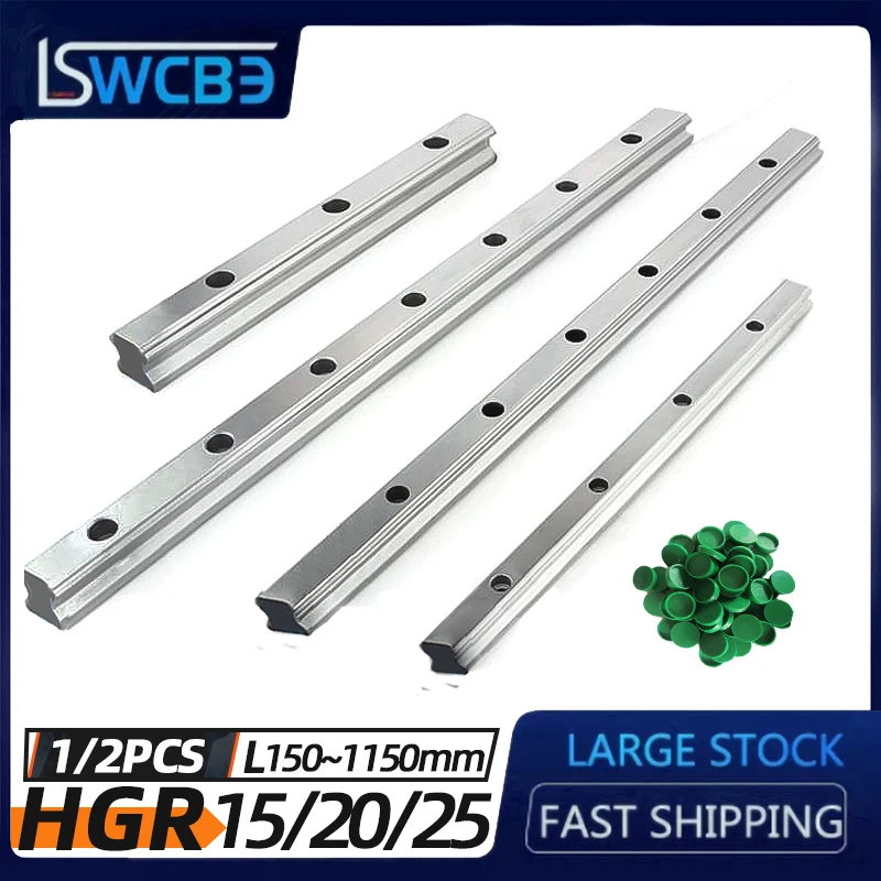 1/2PC 150 -1150 mm HGR15 HGR20 HGR25 štvorcový lineárny vodiaci koľajnicu pre kliešťové bloky HGH15/20/25CA CNC Router