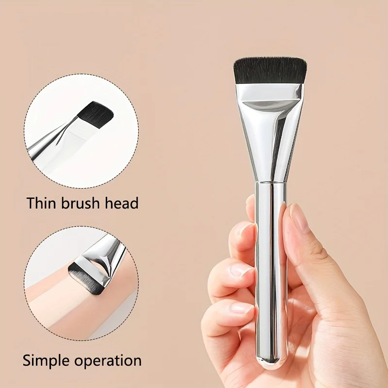 1/2PC Ultra -Fine Foundation Makeup Brushes - Mäkké, syntetické štetiny pre hladké, bezchybné pokrytie - ideálne na každodenné použitie,