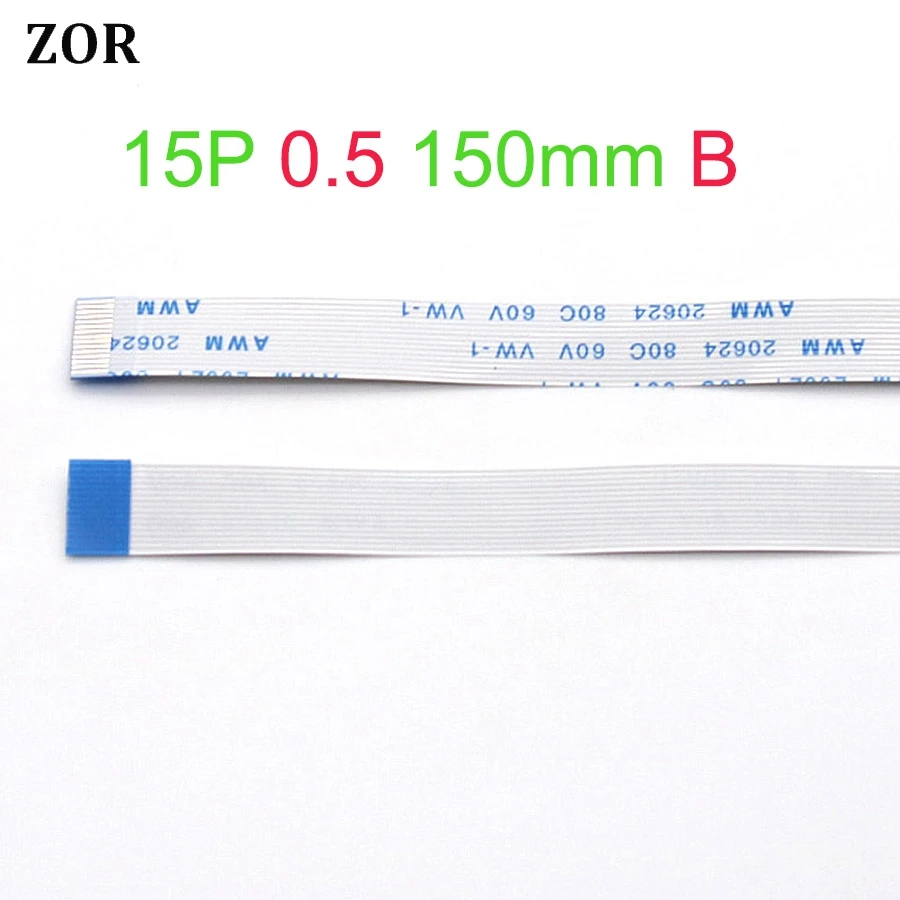 1-2pcs 15pin nový FFC FPC plochý pružný kábel 0,5 mm rozstup 15 PIN B ODPORUČNÁ Dĺžka 150 mm šírka 8 mm 15p stuhový ohybový kábel