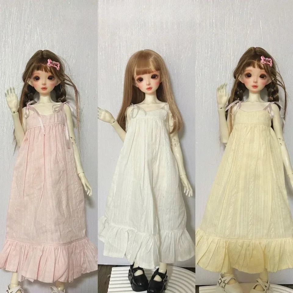 1/3 1/4 1/6 Doll's Clothes pre 60/45/30 cm BJD Doll Sleependwear Suspender Fairy Dress Long Sukry Girl Hračky Doll Adsessory, bez bábiky