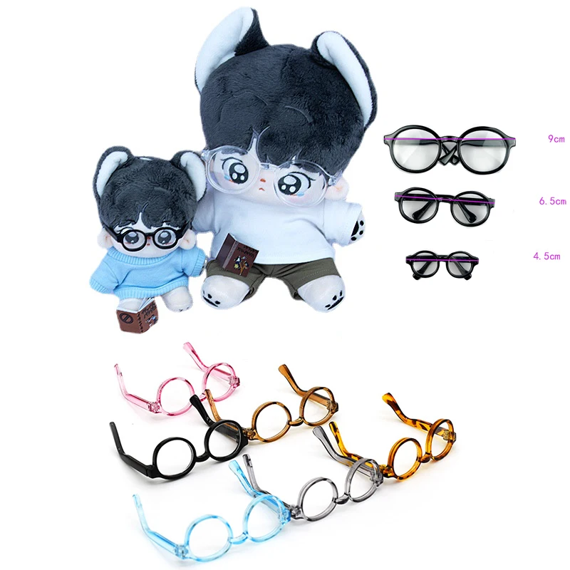 1/3 1/4 BJD Dolls Glasses 10 cm 20 cm Cotton Doll Glasses Clear Objektív okrúhly rám okuliare okuliare Dojky