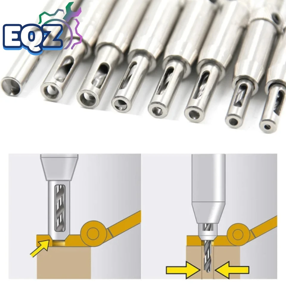 1/3/4/7ks HSS 1/4 '' Hex Driem Self Center Center Center Center Centern Dvere Drill Bit Pilot Hole Nástroj 5/64 7/64 9/64 11/64 13/64 1/4 palca