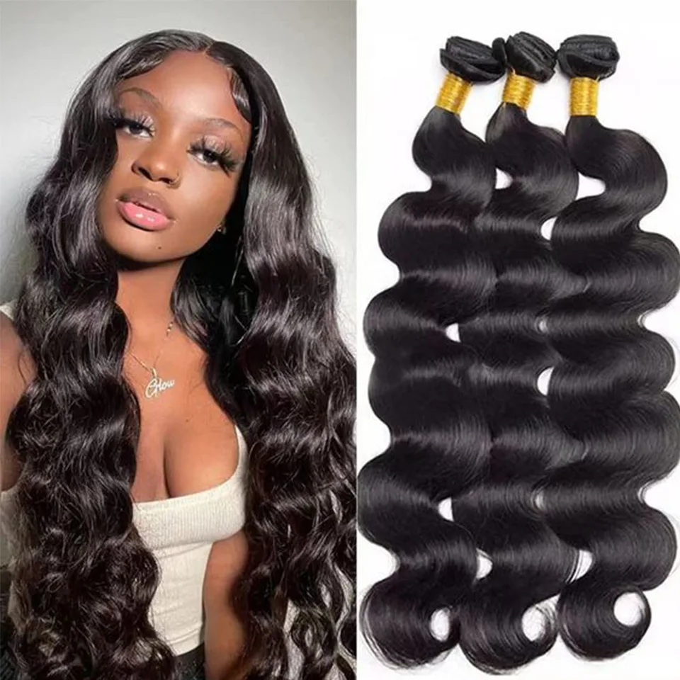 1 3 4 Remy Body Wave zväzky ľudských vlasov 30 32 palcov brazílske vlasy väzba Prírodné dvojité predlžovanie vlasov pre ženy