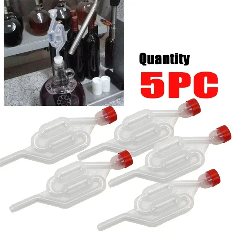 1/3/5 PCSHOMEBREW FERMENTÁCIA FERmentation Air Lock PLASTNÁ BUBBLA GROMMET Jedencestný výfukový tesniaci ventil Ventil opakovaného použitia piva nástroja AIRLOCK