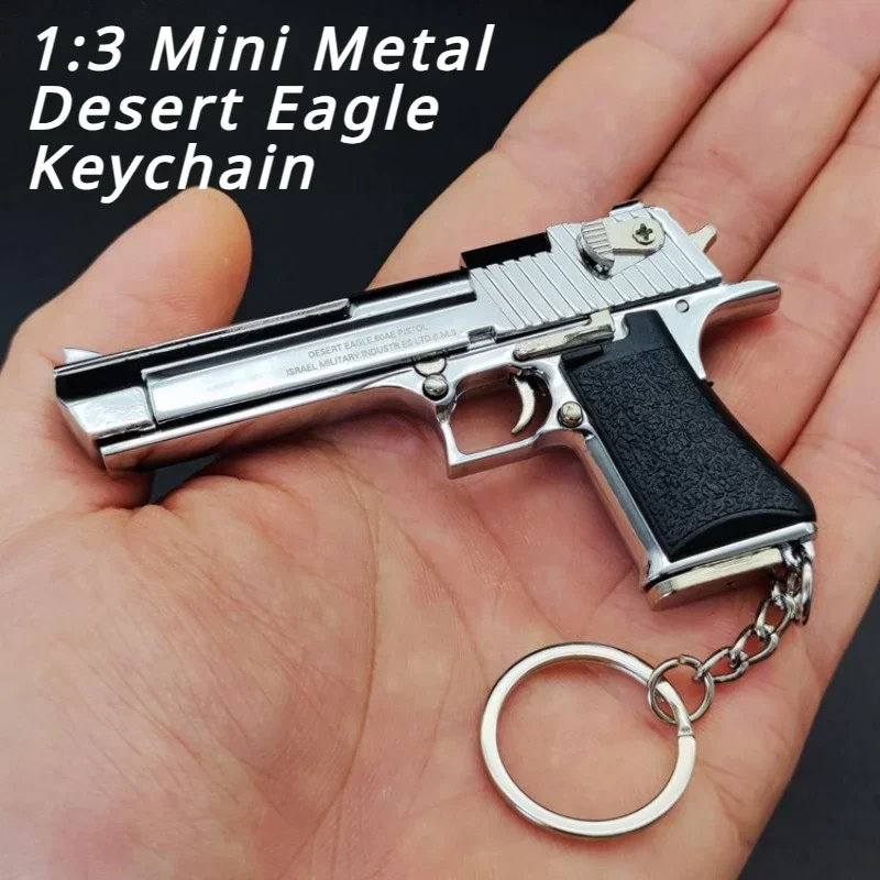1: 3 Desert Eagle Metal Mini Toy Gun Model zliatiny Klávesnica vzhľad skutočná zbierka PUBG vynikajúce prenosné dekorácie darčeky pre chlapcov