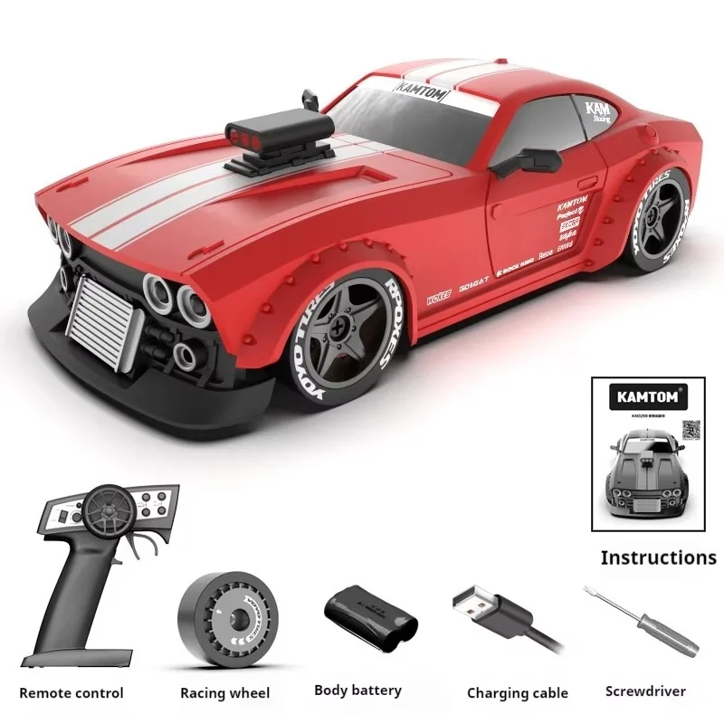 1:32 Kamtom Small 4WD Flatbed Drift vozidlo Plné stupnice Elektrické diaľkové ovládacie vozidlo Long Endurance Esp Gyroscope Car Boys Hračky
